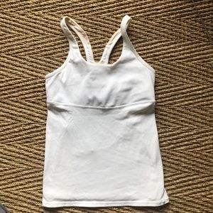 Lululemon white tennis tank/racerback top, xs/4